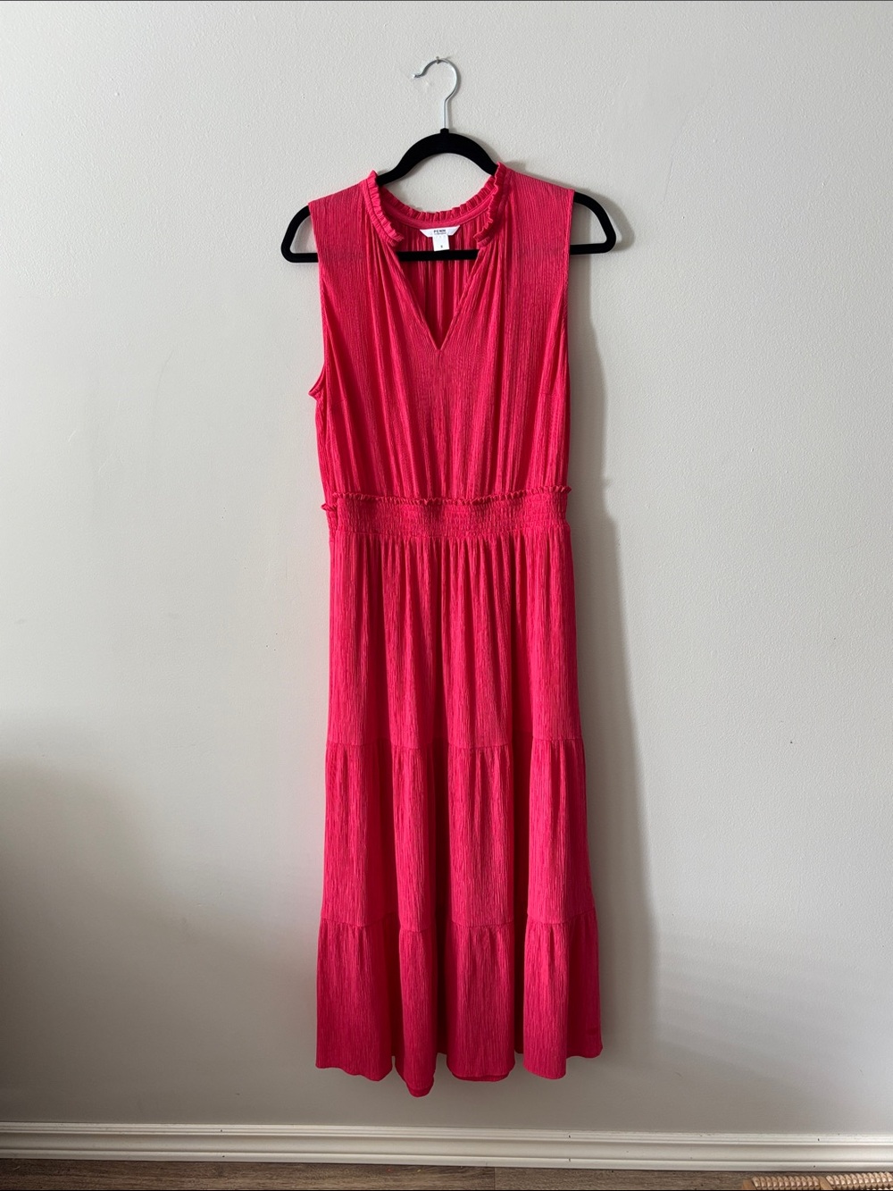 Penningtons Pink Sleeveless Maxi Dress with Smocked Waist